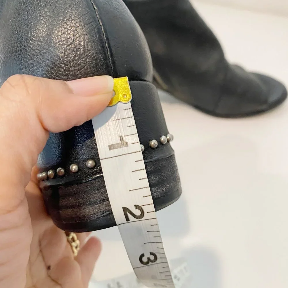 FINAL SALE: A.S.98 Leather black Miles Peep Toe Bootie New - Picture 13 of 14